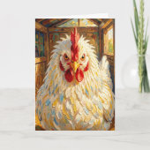 Happy Birthday Mother Clucker | Funny Chicken Pun カード (正面)