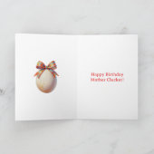 Happy Birthday Mother Clucker | Funny Chicken Pun カード (内部)