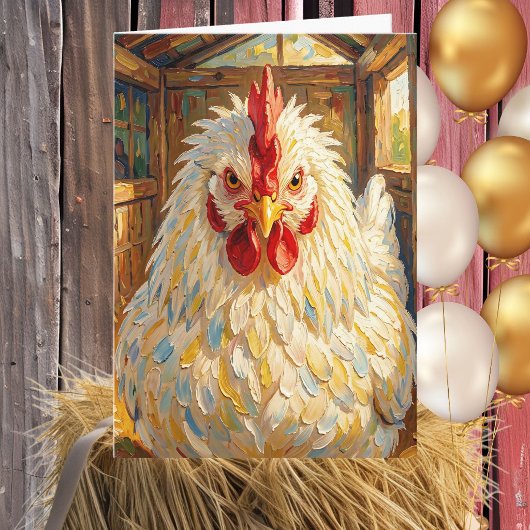 Happy Birthday Mother Clucker | Funny Chicken Pun カード