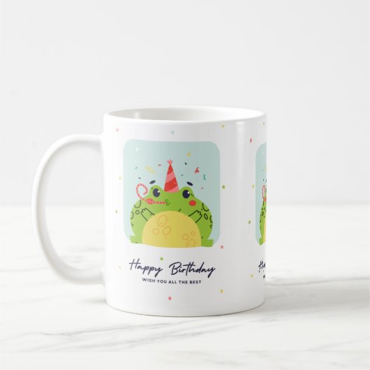 Happy Birthday Mug – Colorful Fun Birthday Coffee  コーヒーマグカップ (左)