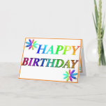Happy Birthday Multi colour Card シーズンカード<br><div class="desc">A happy birthday card  multi-colored .</div>