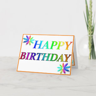 Happy Birthday Multi colour Card シーズンカード
