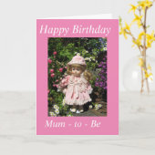Happy Birthday Mum - to - Be card カード (黄色い花)
