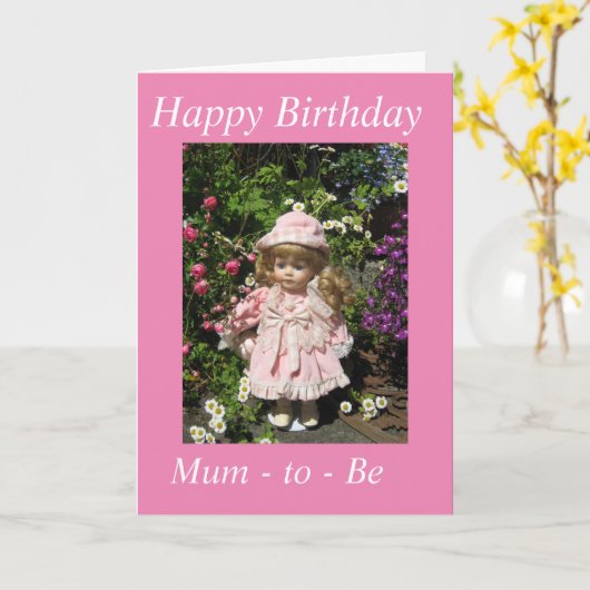 Happy Birthday Mum - to - Be card カード (黄色い花)