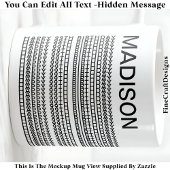 Happy Birthday & Name Hidden Message 093B Coffee コーヒーマグカップ