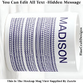 Happy Birthday & Name Hidden Message 093Bl コーヒーマグカップ