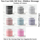 Happy Birthday & Name Hidden Message 093Bl コーヒーマグカップ