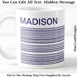 Happy Birthday & Name Hidden Message 093Bl コーヒーマグカップ