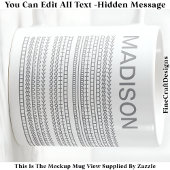 Happy Birthday & Name Hidden Message 093Gr コーヒーマグカップ