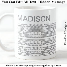 Happy Birthday & Name Hidden Message 093Gr コーヒーマグカップ