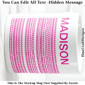 Happy Birthday & Name Hidden Message 093P コーヒーマグカップ