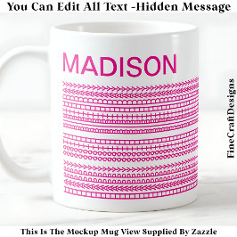 Happy Birthday & Name Hidden Message 093P コーヒーマグカップ