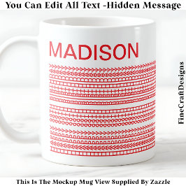 Happy Birthday & Name Hidden Message 093R コーヒーマグカップ