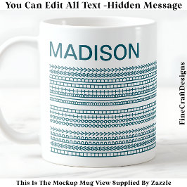 Happy Birthday & Name Hidden Message 093T コーヒーマグカップ