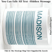 Happy Birthday & Name Hidden Message 093T コーヒーマグカップ