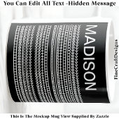 Happy Birthday & Name Hidden Message 093W コーヒーマグカップ