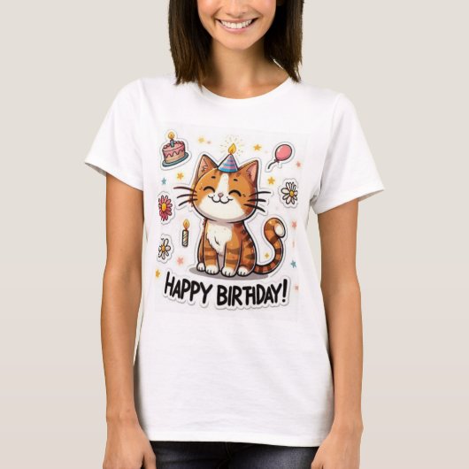 Happy Birthday New Collection Design T-Shirt Tシャツ (正面)