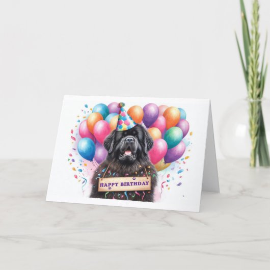 Happy Birthday Newfie サンキューカード (正面)