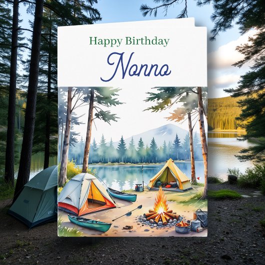 Happy Birthday Nonno | キャンプ場の詩 カード
