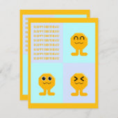 Happy Birthday Octagon Popkin 招待状 (正面/裏面)