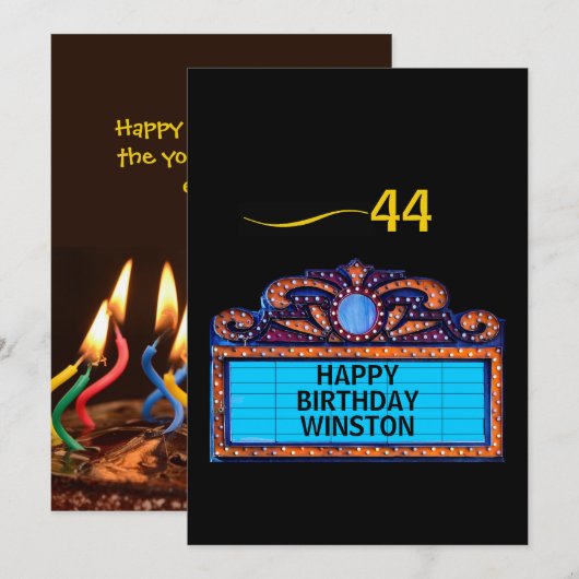 Happy Birthday on a Theater Marquee (正面/裏面)