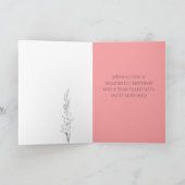 Happy Birthday on Valentine's Day Gladiola Flower カード (内部)