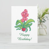 Happy Birthday, orchid pixelart, Pixel Art  シーズンカード (スタンド正面)