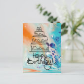 Happy birthday painting ポストカード (スタンド正面)