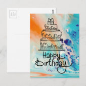 Happy birthday painting ポストカード (正面/裏面)