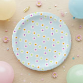 Happy Birthday Paper Plates - daisy birthday plate ペーパープレート