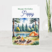 Happy Birthday Pappy | Campsite Poem カード (正面)