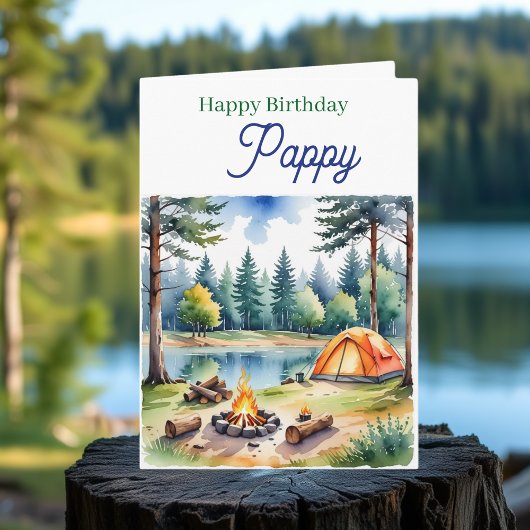 Happy Birthday Pappy | Campsite Poem カード