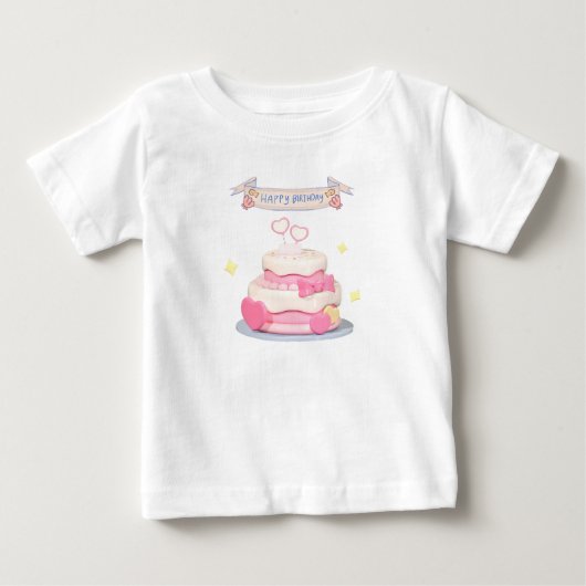Happy Birthday Party Vibes Only ベビーTシャツ (正面)