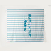 Happy Birthday Personalized Banner Wall Tapestry タペストリー (正面(横))