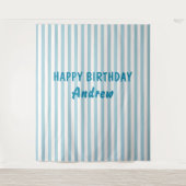 Happy Birthday Personalized Banner Wall Tapestry タペストリー (正面)
