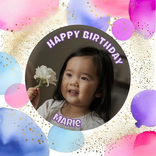 Happy Birthday Personalized Face Pins Birthday 缶バッジ