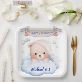 Happy Birthday Personalized Paper Plate ペーパープレート