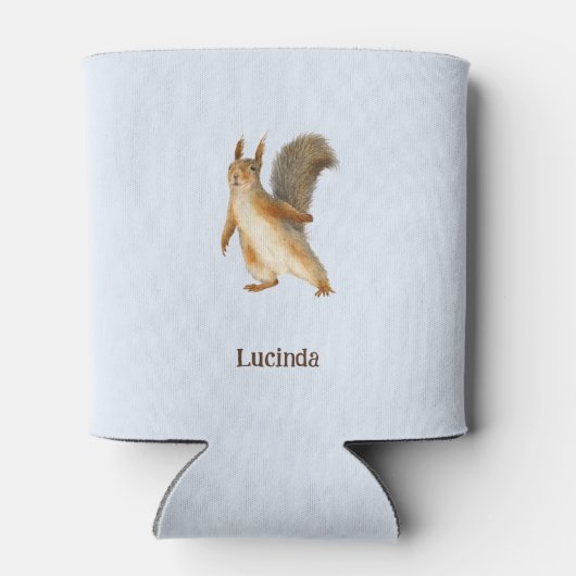 Happy Birthday Personalized Squirrel Balloon  缶クーラー (裏面)