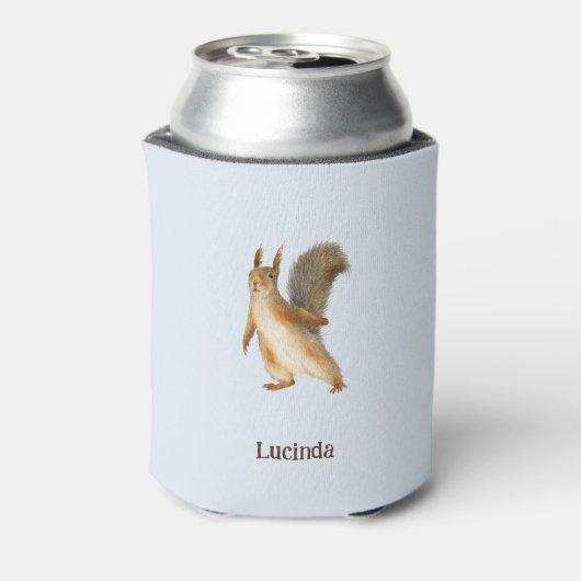 Happy Birthday Personalized Squirrel Balloon  缶クーラー (缶裏面)