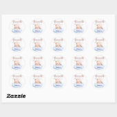 Happy Birthday Personalized Sticker ラウンドシール (シート)