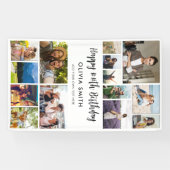 Happy Birthday Photo Collage Party Banner 横断幕 (横)