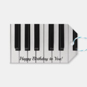 Happy birthday piano keys ギフトタグ (正面(横))