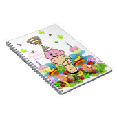 Happy Birthday Pink Cupcake Notebook ノートブック (右側)