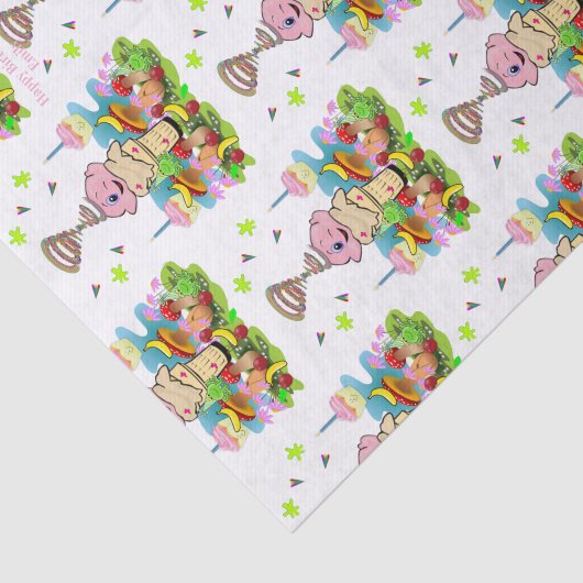 Happy Birthday Pink Cupcake Tissue Paper  薄葉紙 (詳細)