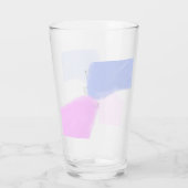 Happy birthday pink purple pastel name simple eleg タンブラーグラス (裏面)