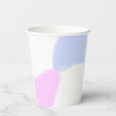 Happy birthday pink purple pastel name simple eleg 紙コップ (裏面)