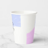 Happy birthday pink purple pastel name simple eleg 紙コップ (左)