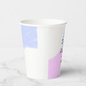 Happy birthday pink purple pastel name simple eleg 紙コップ (右)