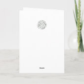 Happy Birthday Pink Zinnias Watercolor Garden カード (裏面)