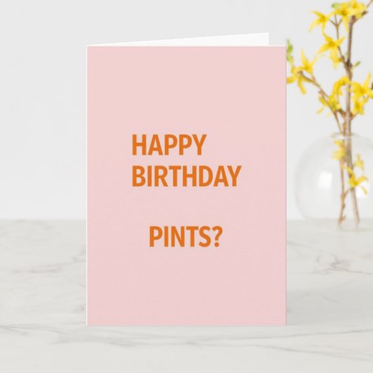 Happy Birthday Pints Fun Card カード (黄色い花)